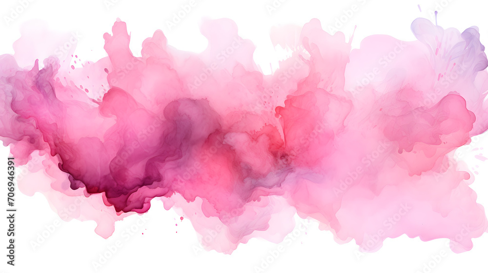 Abstract pink barbiecore watercolor splash background