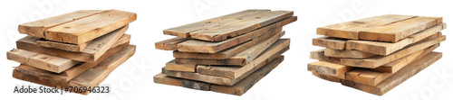 Wood boards isolated, png collection