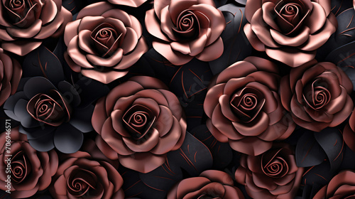 Iron Roses Background Texture with Empty Copy Space