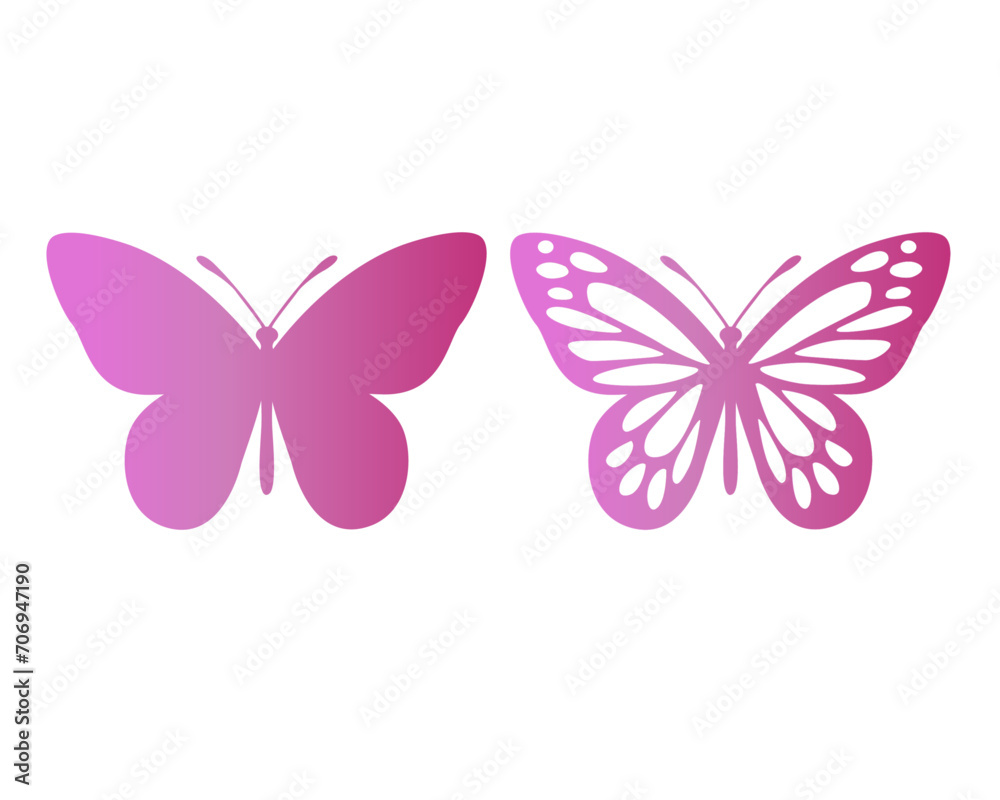 pink gradient butterfly flock fliying pink gradient butterfly flock fliying