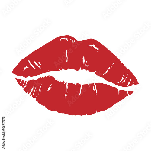 Lips vector icon set. kiss illustration sign collection.  woman symbol. love logo.