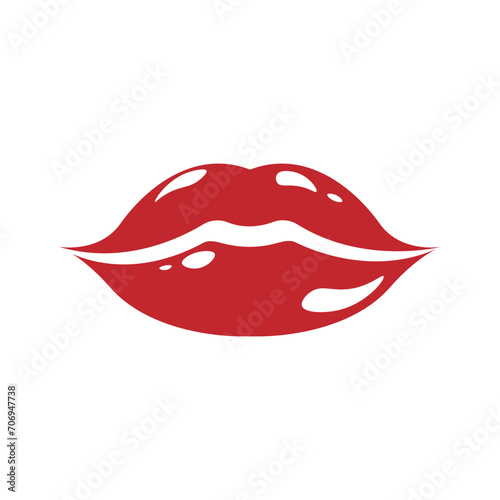 Lips vector icon set. kiss illustration sign collection.  woman symbol. love logo.