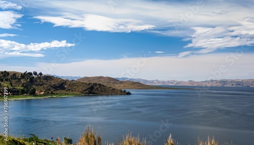 View on Lake Titicaca landscape