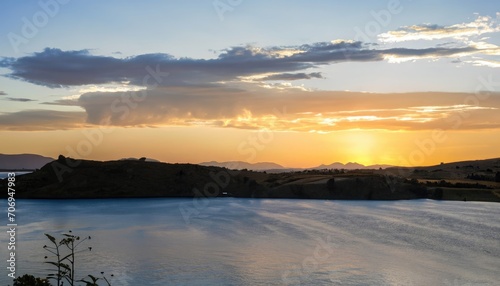 View on Lake Titicaca landscape