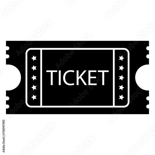 Ticket vector icon. Movie or theatre coupon illustration sign.