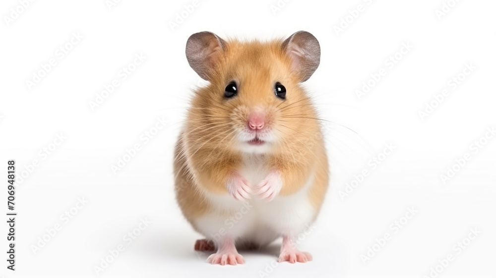 cute hamster isolated on white background