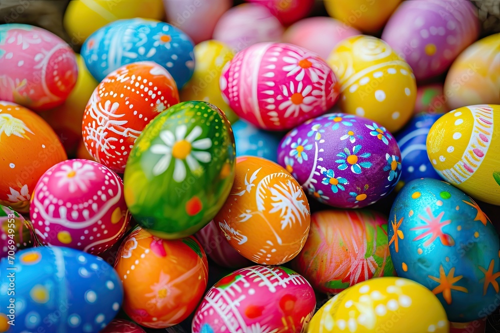 Pile of colorful Easter eggs Pile of colorful Easter eggs