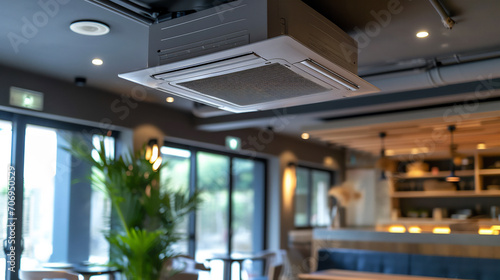 Ceiling mounted cassette type air conditioner photo