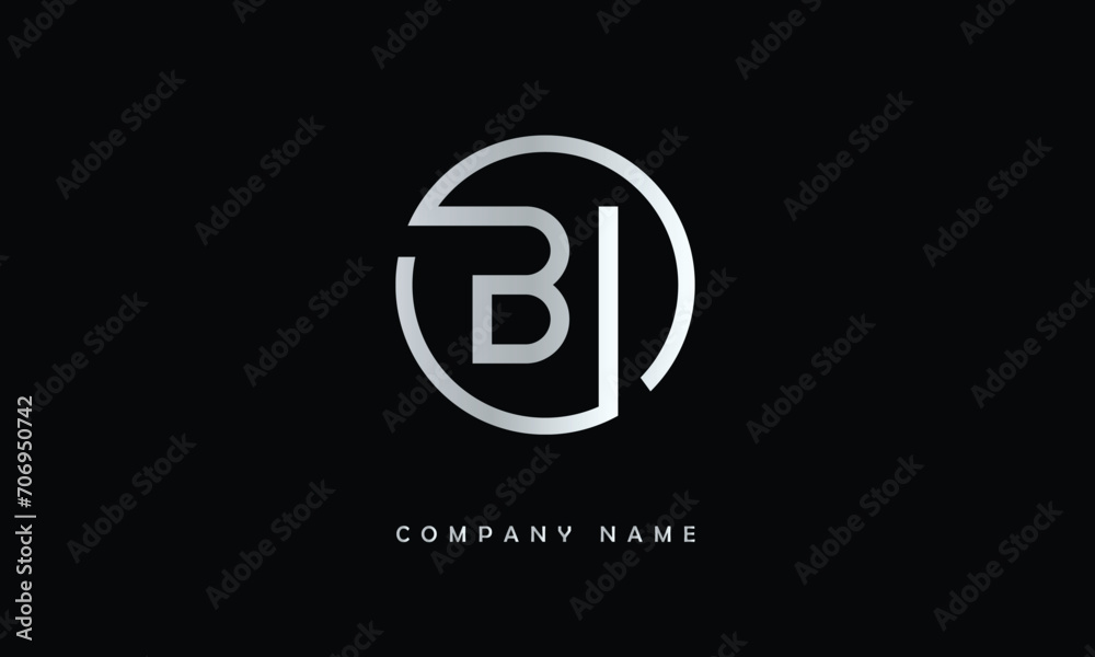 BI, IB, B, I Abstract Letters Logo Monogram BI, IB, B, I Abstract Letters Logo Monogram