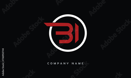 BI, IB, B, I Abstract Letters Logo Monogram