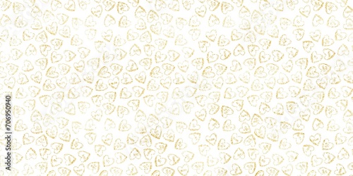 Fototapeta Naklejka Na Ścianę i Meble -  Gold Shining Paint Stain Hand Drawn Illustration brush stroke paint ornament decorate. Gold frame. Wedding invitation border. Geometric abstract. Valentines day, gold heart, love