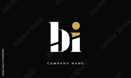 BI, IB, B, I Abstract Letters Logo Monogram