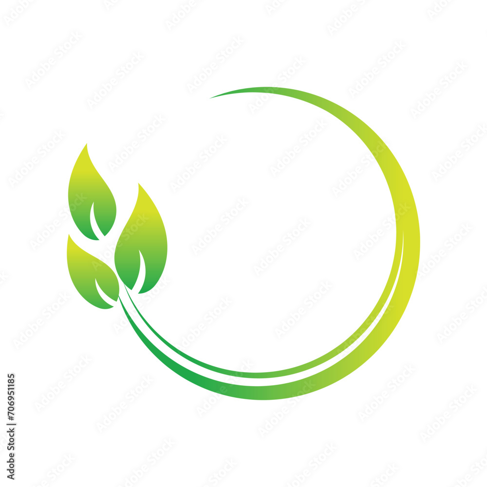 Leaves circle logo design template Leaves circle logo design template