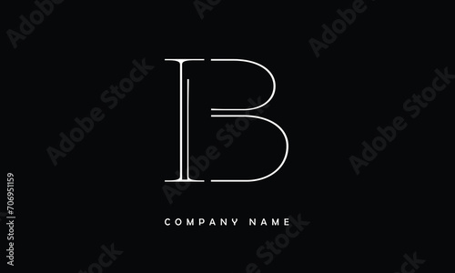 BI  IB  B  I Abstract Letters Logo Monogram