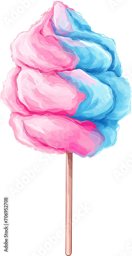 Cotton Candy Clouds: A Sweet Illustration