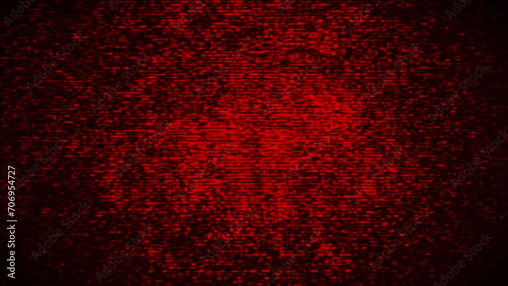 Old cyberpunk red digital glitch animation overlay effect imitating a vintage terminal screen