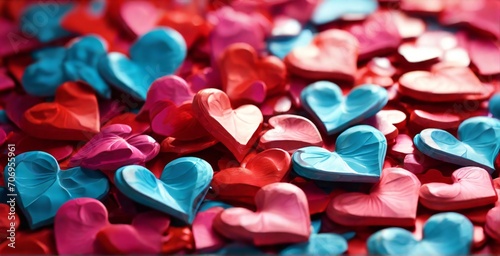 red heart shaped confetti