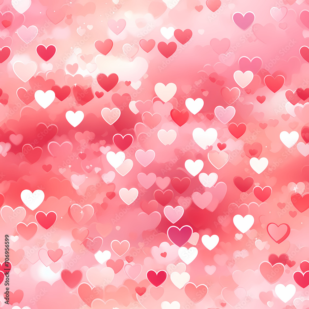 Romantic Ombre Hearts Pattern Romantic Ombre Hearts Pattern