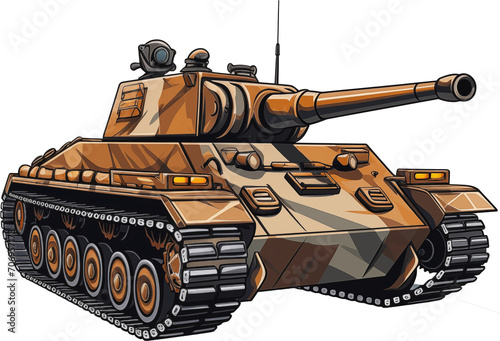 An Illustration of a Vintage Tank