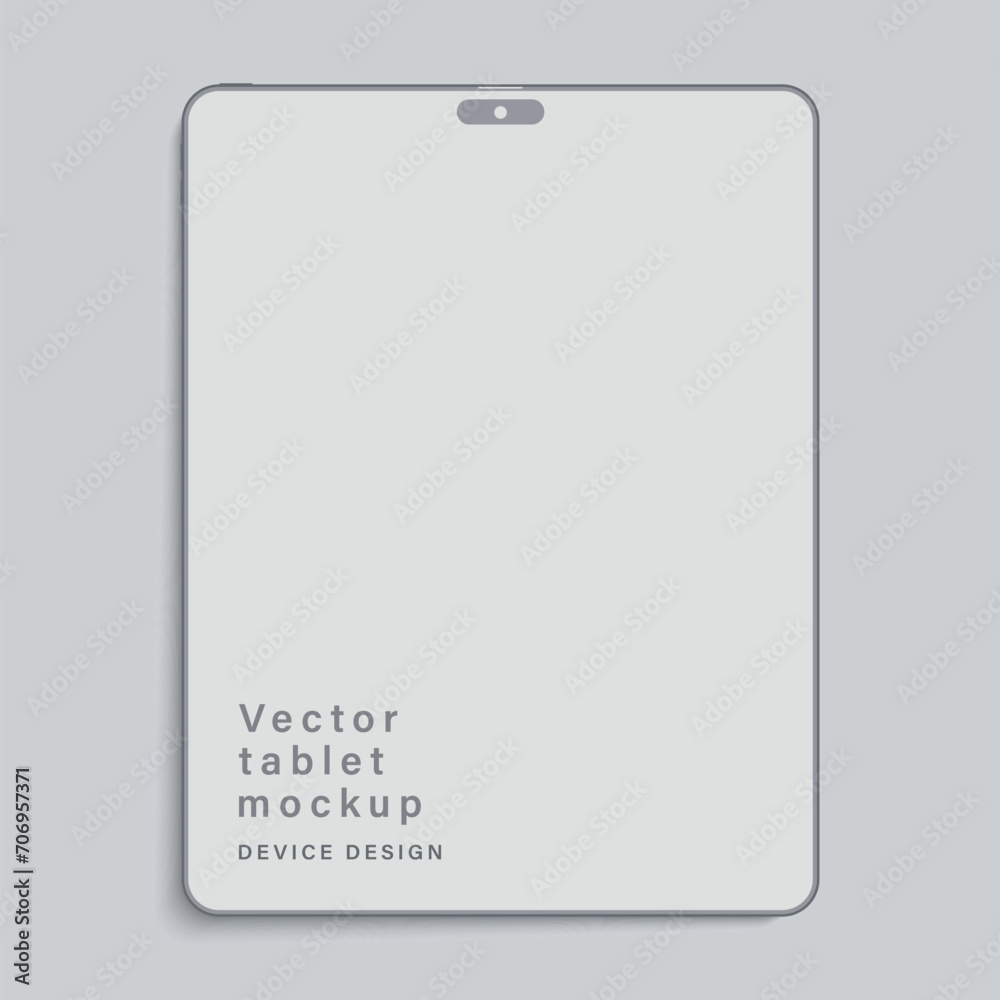 clay tablet mockup with blank screen top view isolated on grey background. device with shadow in a minimalist style for your design goals. vector illustration clay tablet mockup with blank screen top view isolated on grey background. device with shadow in a minimalist style for your design goals. vector illustration