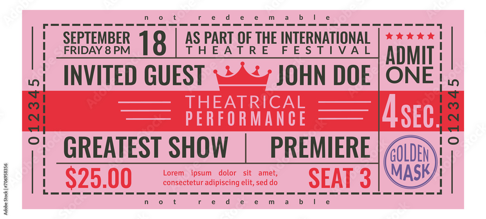 custom made wallpaper toronto digitalGuest invitation tempalte. Retro show ticket design