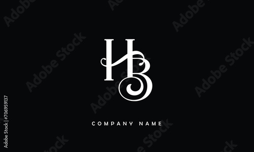 BH, HB, B, H Abstract Letters Logo Monogram