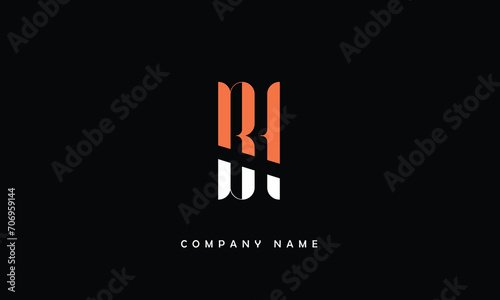 BH, HB, B, H Abstract Letters Logo Monogram