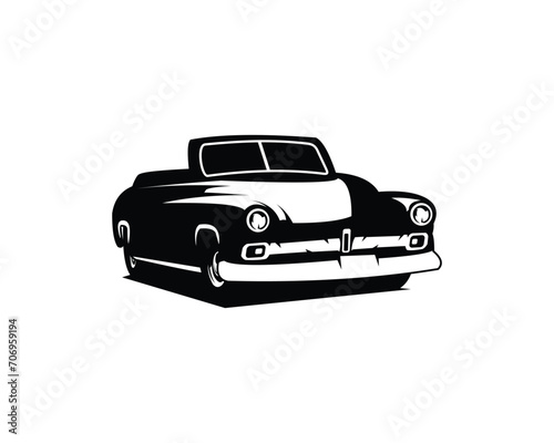 1949 Mercury coupe logo isolated on white background side view. best for badges, emblems, icons. vector illustration available in eps 10.