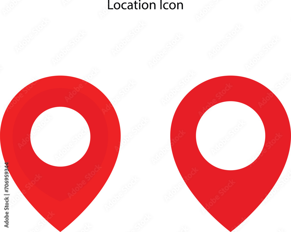 vector icon of simple forms of point of location isolated on white background. vector icon of simple forms of point of location isolated on white background.