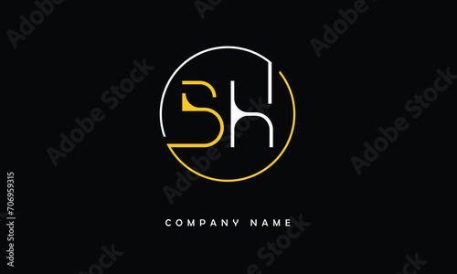 BH, HB, B, H Abstract Letters Logo Monogram