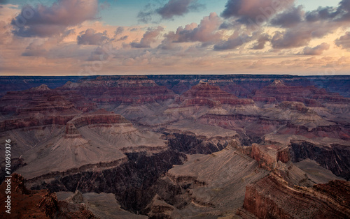 Sunset Clouds on the Grand Canyon, Grand Canyon National Park, Arizona