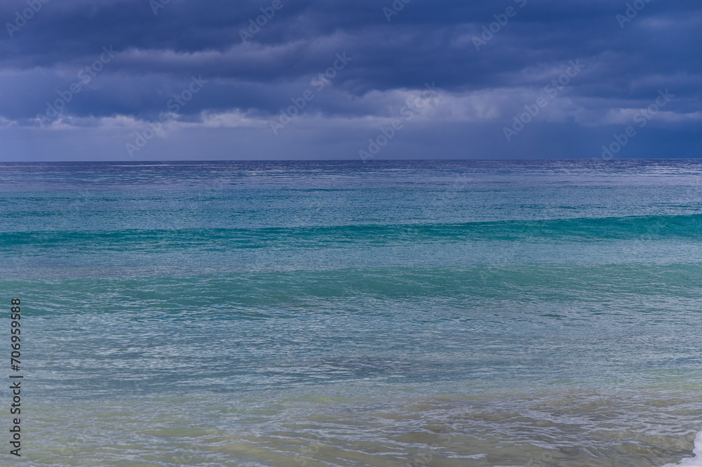 emerald color Mediterranean sea in winter on the beach in Cyprus 8