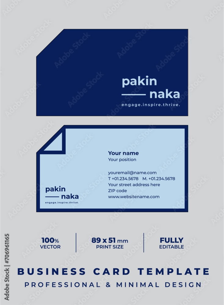 Professional and Minimal Business Card - Creative and Clean Business Card Template. Professional and Minimal Business Card - Creative and Clean Business Card Template.