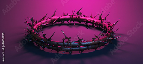Crown of Thorns Abstract on Purple 