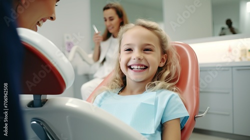 Child at Dentist’s Appointment: Dental Health Care Concept photo