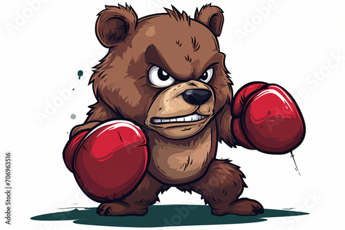 bear boxer cartoon