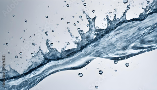 Splash of water with an isolated transparent background on a white background