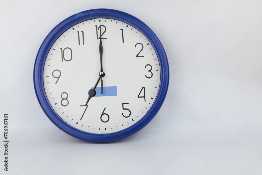 Set of office clocks showing various time isolated on white background. Set of office clocks showing various time isolated on white background.