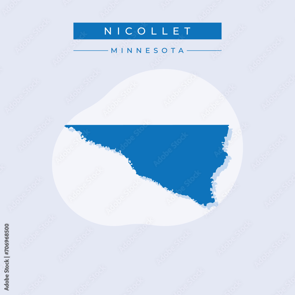 Vector illustration vector of Nicollet map Minnesota