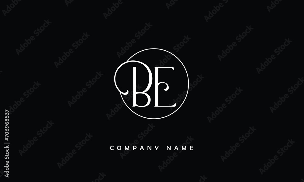 BE, EB, B, E Abstract Letters Logo Monogram BE, EB, B, E Abstract Letters Logo Monogram
