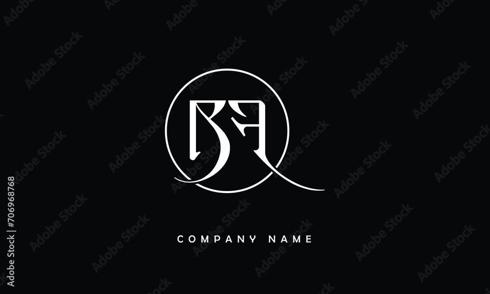 BF, FB, B, F Abstract Letters Logo Monogram BF, FB, B, F Abstract Letters Logo Monogram