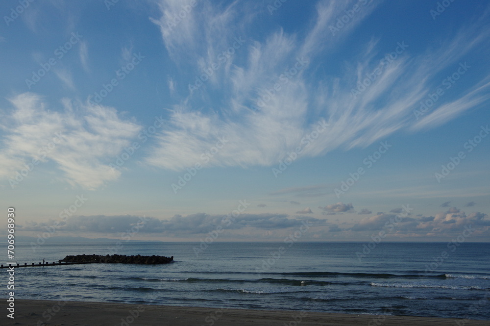 海岸と雲
