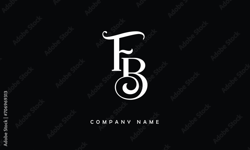 BF, FB, B, F Abstract Letters Logo Monogram BF, FB, B, F Abstract Letters Logo Monogram