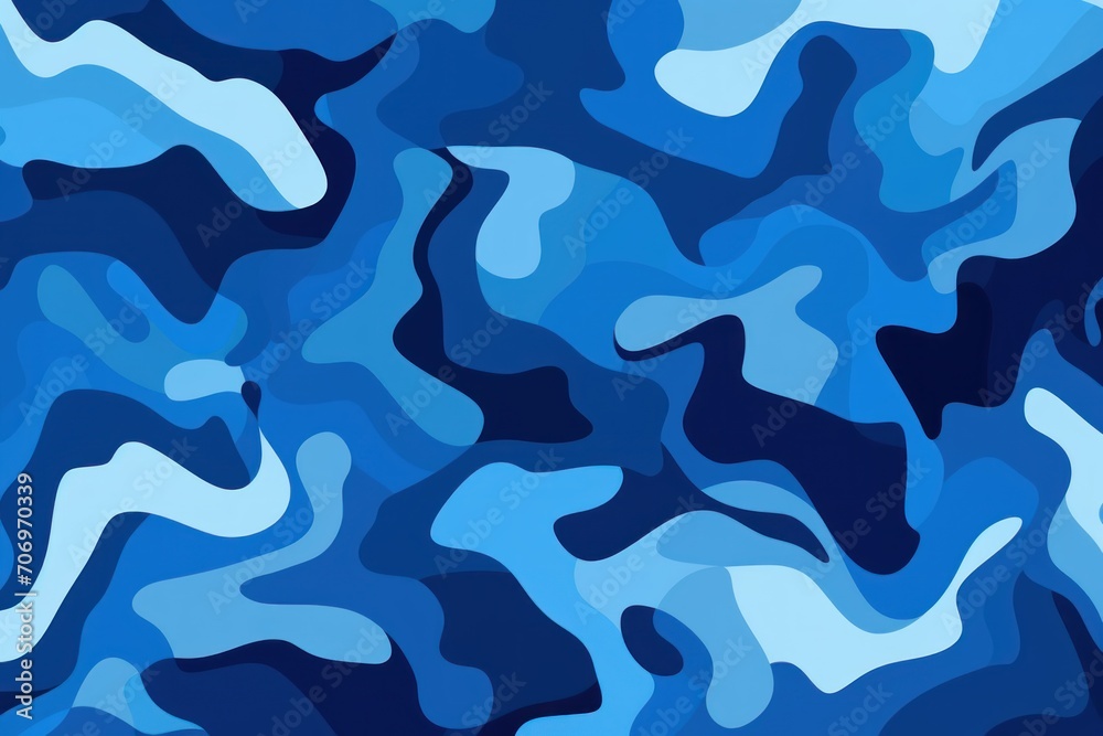 blue camouflage pattern design poster background