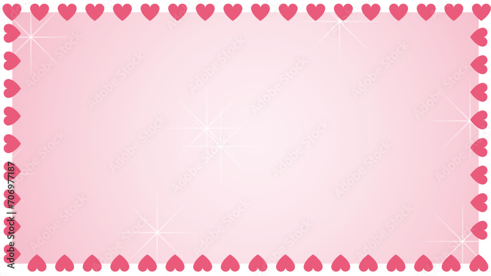 Abstract pastel gradient cute cover template. Love heart background illustration.