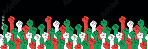 Palestinian national movement. Palestine Independence Day. Crisis in Palestine. Нorizontal web banner for social networks with National flag of Palestine. National flag of Palestine. Support Palestine