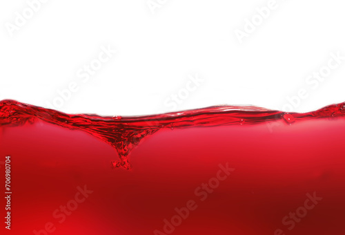 Juice wave with red appearance isolated on white background