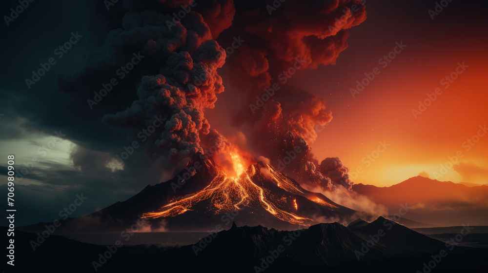 Fiery Volcanic Activity