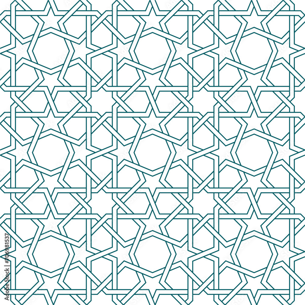 Fototapeta premium Seamless abstract geometric pattern in Arabian style