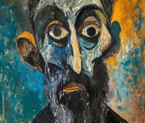 Oil Painting of a Jew. AI Generative